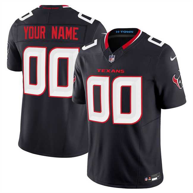 Mens Houston Texans Active Player Custom Navy 2024 F.U.S.E Vapor Football Stitched Jersey